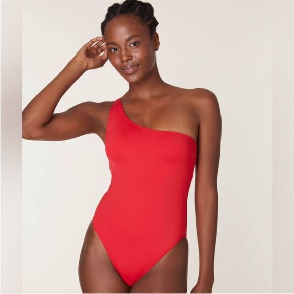 NWT Andie Swim The Nantucket One Piece LT Eco Nylon in Cherry Red Size XST - Picture 1 of 12